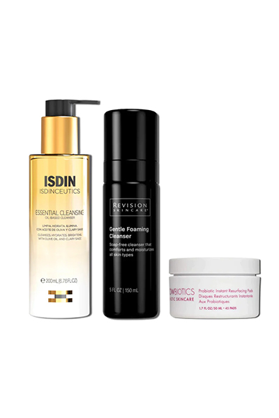 ISDIN triple cleanse products