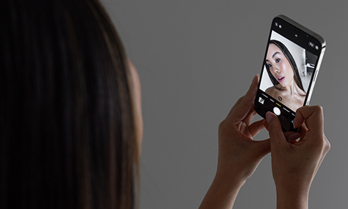 Woman taking a selfie